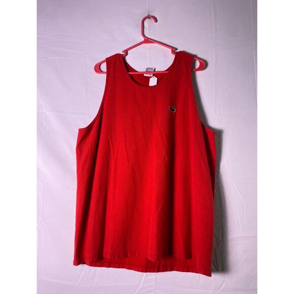 Vintage Speedo Red Tank Top Muscle Shirt Men's Size XL Made in USA - Picture 1 of 2